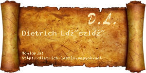Dietrich László névjegykártya