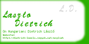 laszlo dietrich business card